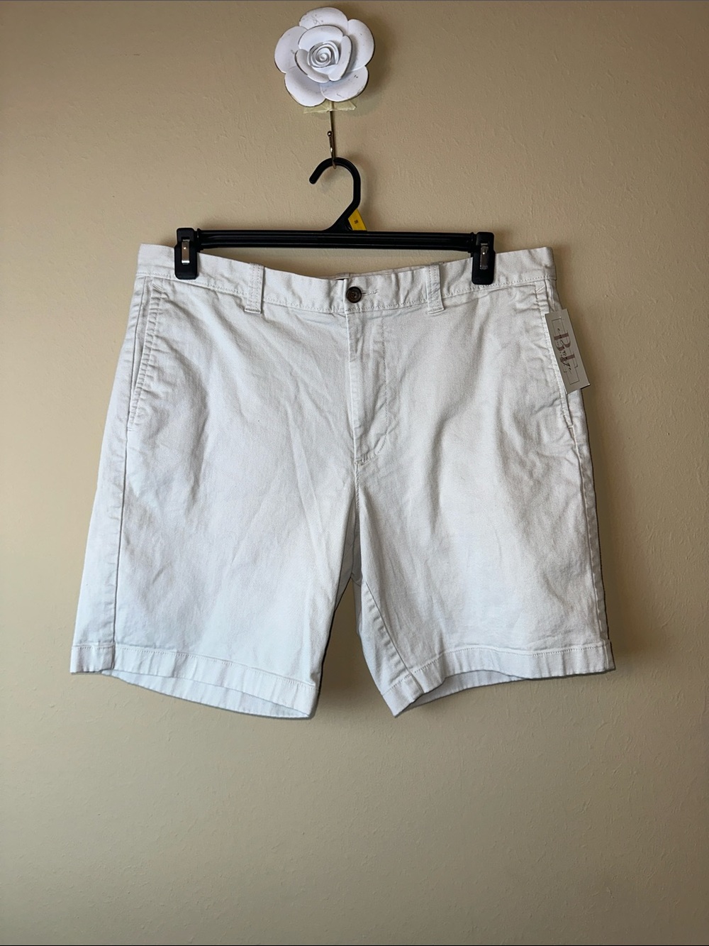 J. Crew Men's Tan Flat-Front Chino Shorts